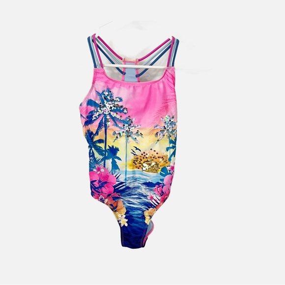 KaLI_store Girls' Swimwear Plus Size Toddler Girl One-Piece Swimsuit